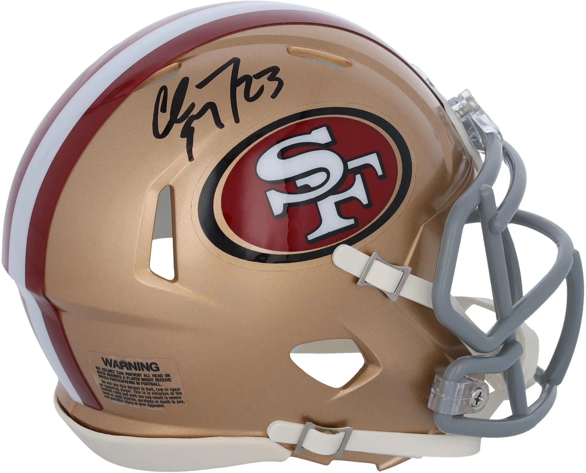 Christian McCaffrey San Francisco 49ers Autographed Riddell Speed Mini Helmet - Fanatics Authentic Certified