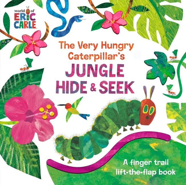The Very Hungry Caterpillar's Jungle Hide & Seek: A Finger Trail Lift-The-Flap Book by Eric Carle (Board Book)