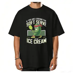 Soft Serve Pickleball Joke T-Shirt, Funny Pickleball Ice Cream T-Shirt, Cute Pickle With Paddle Shirt, Fun Sports Fan Gift