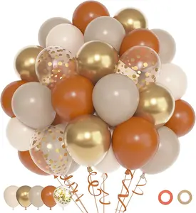 Burnt Orange Balloon Set Fall Baby Shower Birthday Thanksgiving Party Decorations