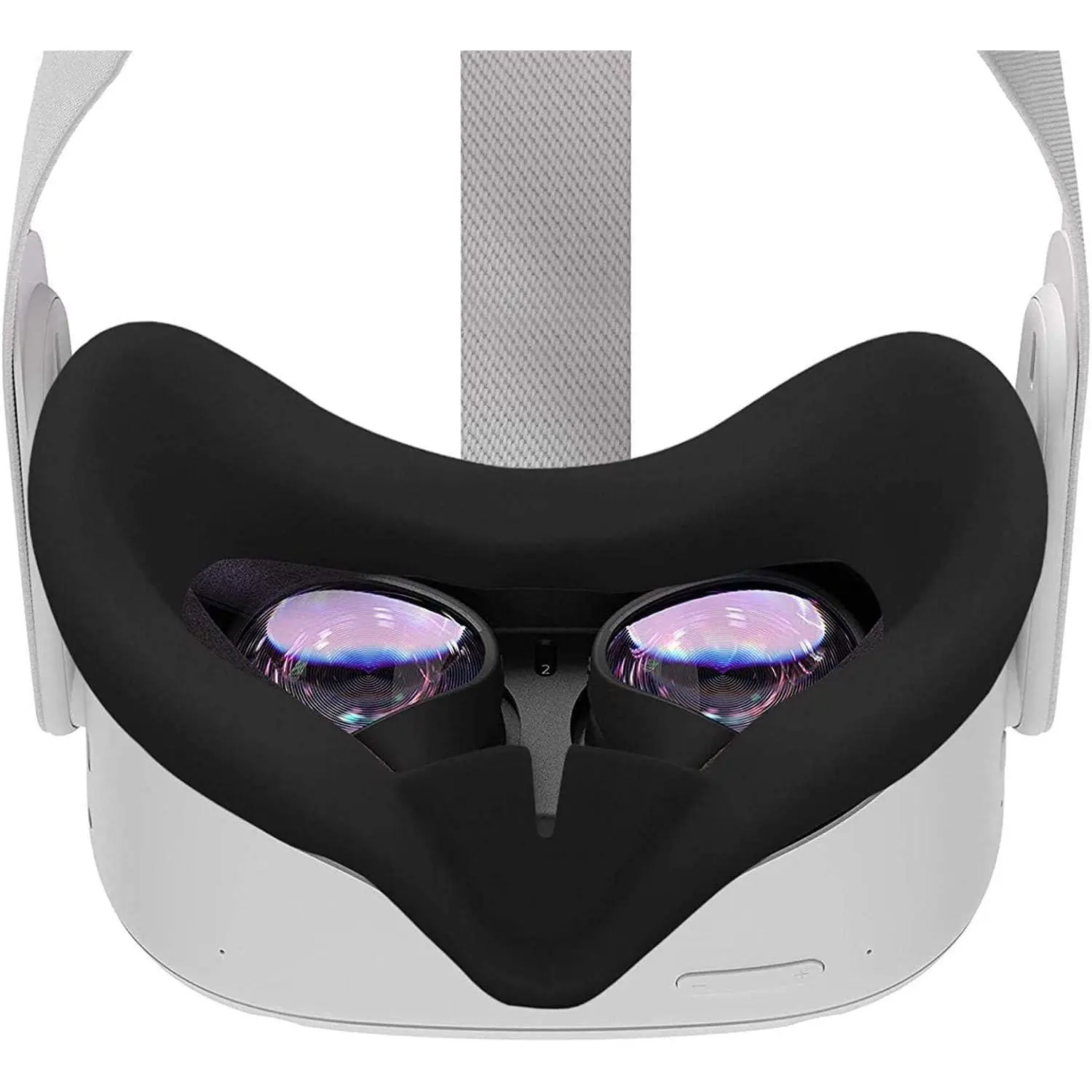 Silicone VR Replacement Pad for Meta Quest 2, Wearable Face Cover Accessory, Sweat-Proof, Lightproof, Non-Slip, Washable, Hygienic, Reusable