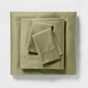 Threshold 400 Thread Count Cotton Sateen 4-Piece Sheet Set Luxurious
