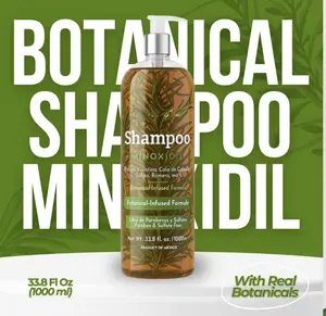 1,000ML Minoxidil 5% shampoo W/ Pcs of Rosemary ,Cinnamon, Aloe, Mint real Botanicals for hair growth , hair loss prevention shampoo
