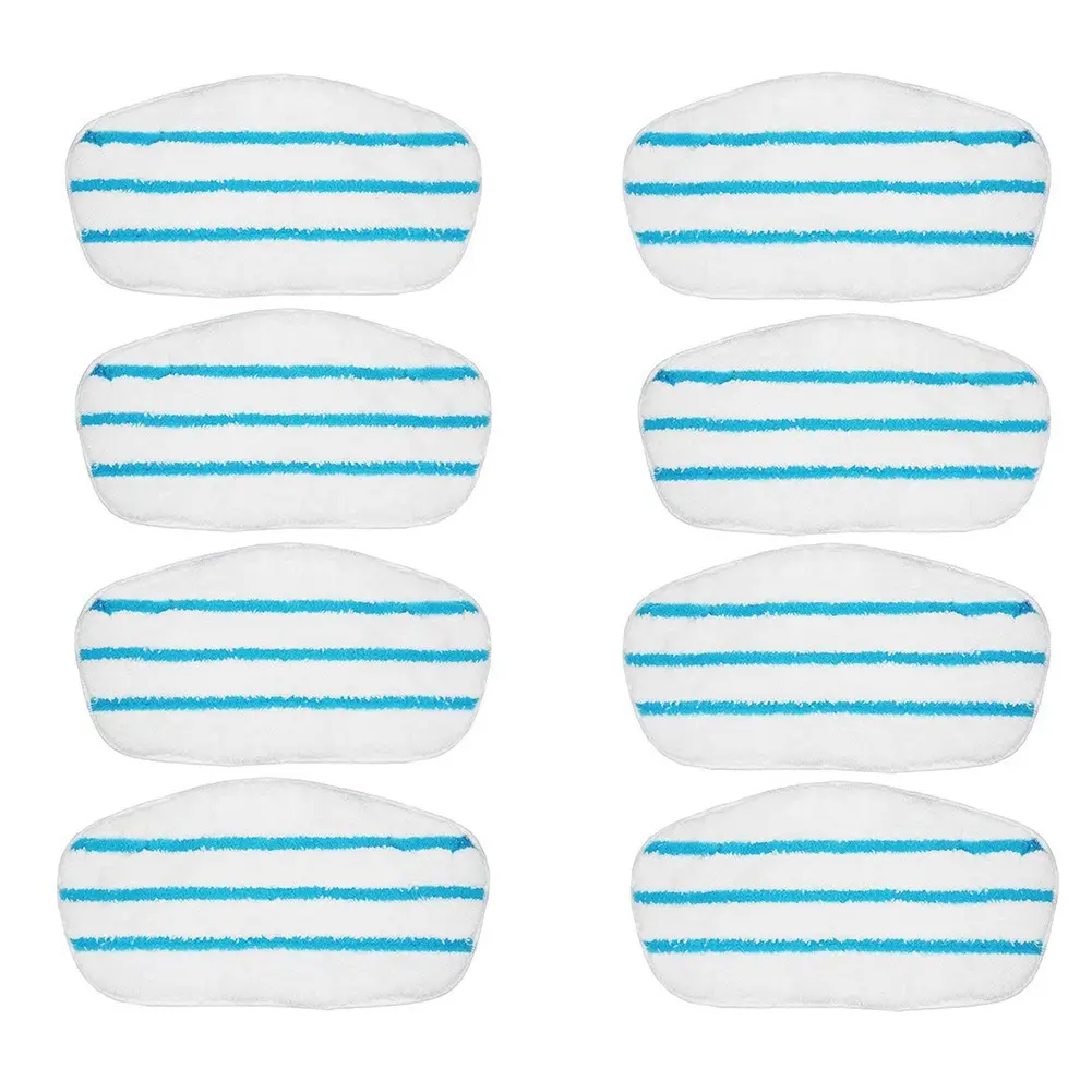 Replacement Fiber Steam Mop Cleaning Cloths - 8-Pack Value, Durable, Machine-Washable, with Added Scrubbing Power, Compatible for PurSteam ThermaPro 211 10-In-1 Steam Mop Cleaner, Outstanding Absorption