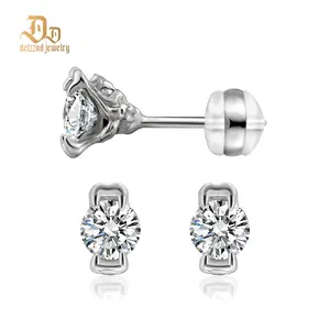 Delzzad Venom Kiss Earrings VVS Synthetic Moissanite S925 Stud Unisex Earrings Jewelry Perfect Birthday Mother’s Day Christmas Gift for Men Women Silver Earrings Golden Earrings Wedding Set