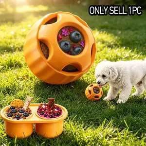 Frozen Dog Treat Toy, Slow Feeder Bowl, Cognitive Enrichment Puzzle, Durable Interactive Pet Toy, Easy to Clean, Reduces Boredom, Treat Ball
