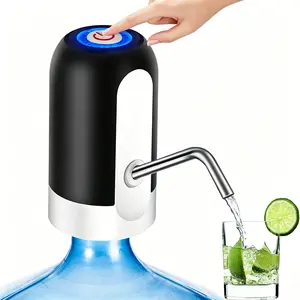 New Water Dispenser for 5 Gallon Bottle Rechargeable Pump BPA-Free Food Grade Silicone Hose Stainless Steel Spout Easy One Switch Operation for Kitchen Outdoor Camping Office