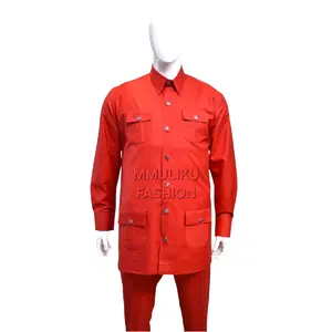 Men's Long Sleeve Rose Red Top and Pant Native. Exotic Menswear Stylish Outfit Set (Size XXL) Fashion Breathable Casual Native Navy Navy Blue Formal Short Sleeve Navy Blue