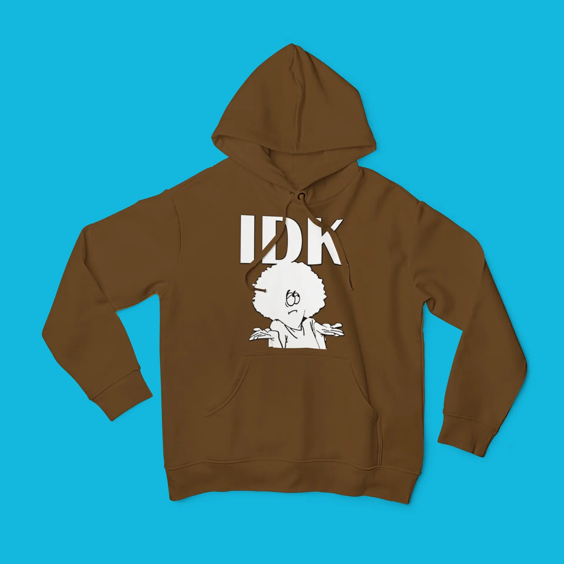 Men's IDK Graphic Hoodie, Casual Long-Sleeve Pullover for Daily Wear