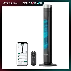【DealsForYou】ZAFRO 36/42 Inch AC-Powered Floor-Mounted Tower Fan for Bedroom, App Control, 28ft/s Powerful Airflow, 4 Modes, 12 Speeds, 120° Oscillation, 22dB Ultra Quiet, Detachable for Easy Cleaning, Hands-Free Multi-Speed Fans, Hands-Free Tower Fans