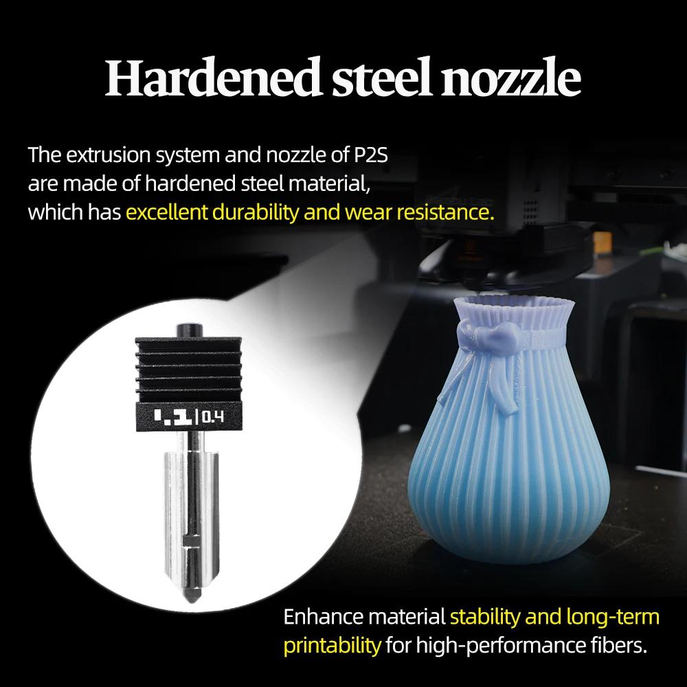 Hotend Nozzle for Bambu Lab P2S H2S H2D Hardened Steel Replacement