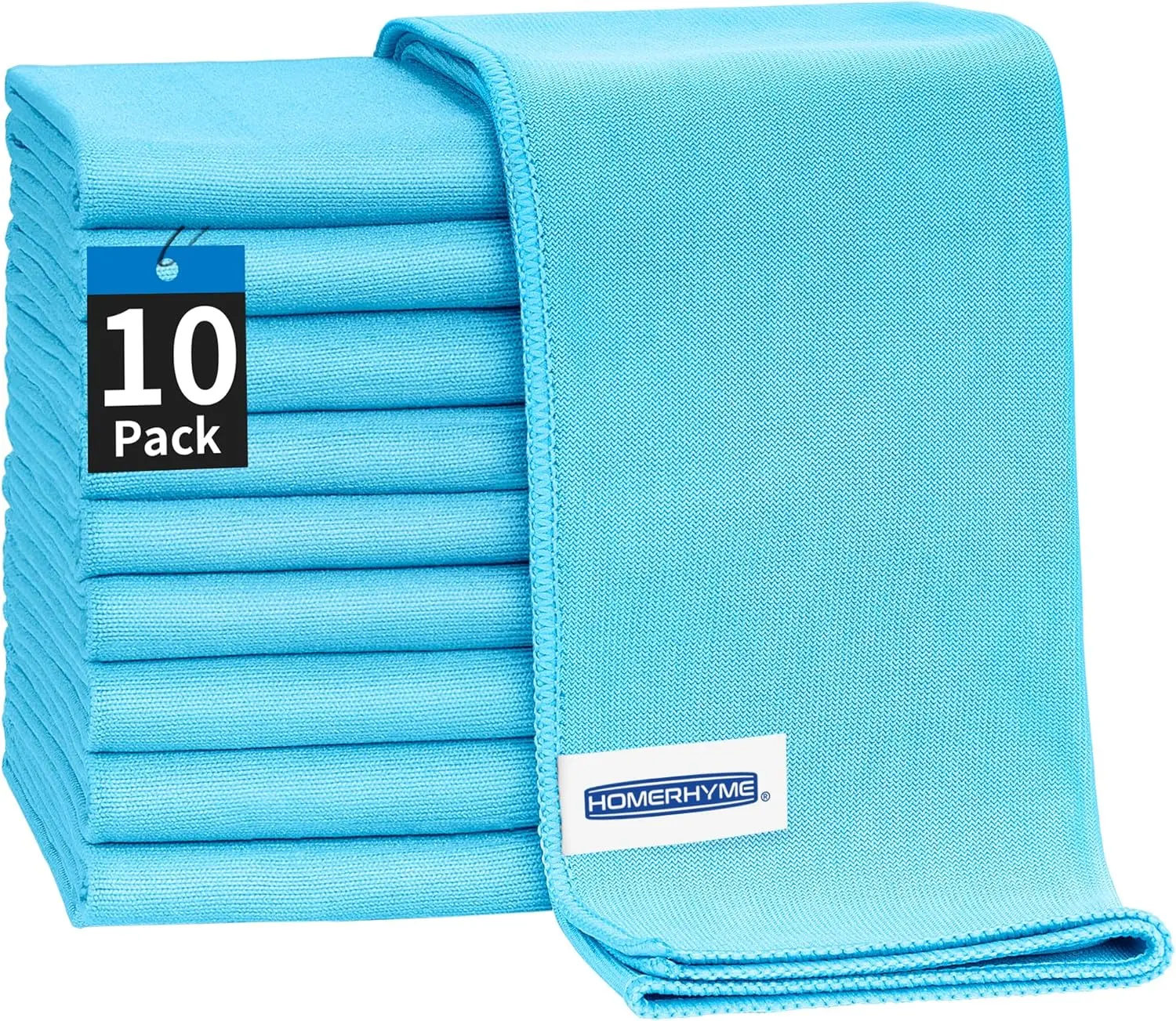 Microfiber Cleaning Cloths - 10 Pack, 16"x14" Extra Soft, Durable Easy Clean Lint-Free Streak-Free Wipes, 1,200 Washes, Ideal for Windows, Delicate Surfaces