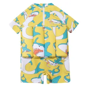 Children Sports Buoyancy Suit, Short-Sleeved Floating Suit For Boys And Girls, Zipper On The Back For Easy On And Off One-Piece Swimming Suit, Removable And Adjustable Buoyancy Suit, Suitable For Floating Swimming Training Suit