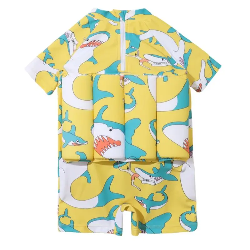 Children Sports Buoyancy Suit, Short-Sleeved Floating Suit For Boys And Girls, Zipper On The Back For Easy On And Off One-Piece Swimming Suit, Removable And Adjustable Buoyancy Suit, Suitable For Floating Swimming Training Suit