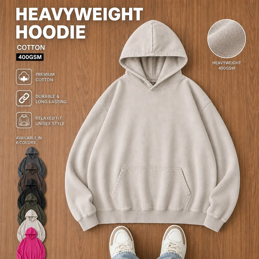 Vintage washed heavyweight cotton loose-fit hoodie, unisex, casual street style, gender-neutral couples’ hoodie, suitable for everyday wear, travel, leisure activities, and sports, machine washable.