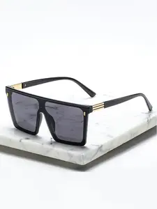 New Square Large Frame Sunglasses Unisex Classic Retro Oversized Uv400 Casual Style, Perfect for Vacation Travel Parties