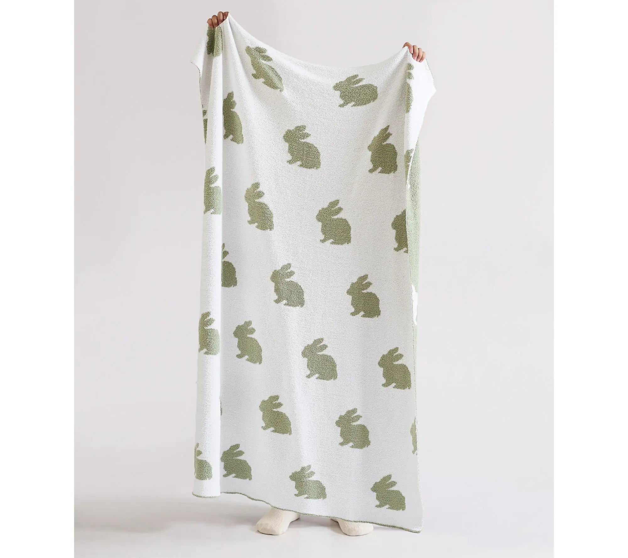 Truly Soft Cozy Bunny Rabbit Reversible 50x70 Throw