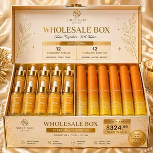 Siret Skin Wholesale Turmeric oil and serum Box (24 pcs) Reseller Bundle