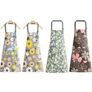 All-Seasons Adjustable Neck Apron, Waterproof, Wear-Resistant, Oil-Proof for Home Kitchen Use