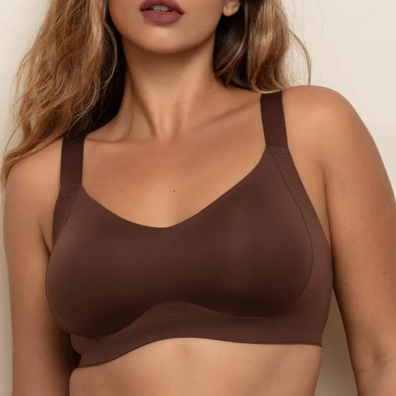 【Plus size】COMFELIE Plus size M-4XL Wireless Bra, Women Full Coverage No Underwire Comfort Smoothing Bralette for Workout Everyday Bras EB029