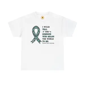 Ovarian Cancer Awareness Aztec Tee, Emotional Awareness Tee, Support Top, Cancer Awareness Shirt, Unisex Cotton Tee, Cause Tee, Sympathy Gift, I Wear Teal Because Of Someone I Love