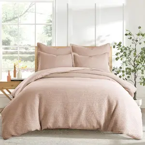 Cloud Waffle Blush Full/Queen Duvet Set - Levtex Home