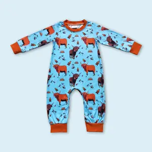Baby boy long sleeve western romper
