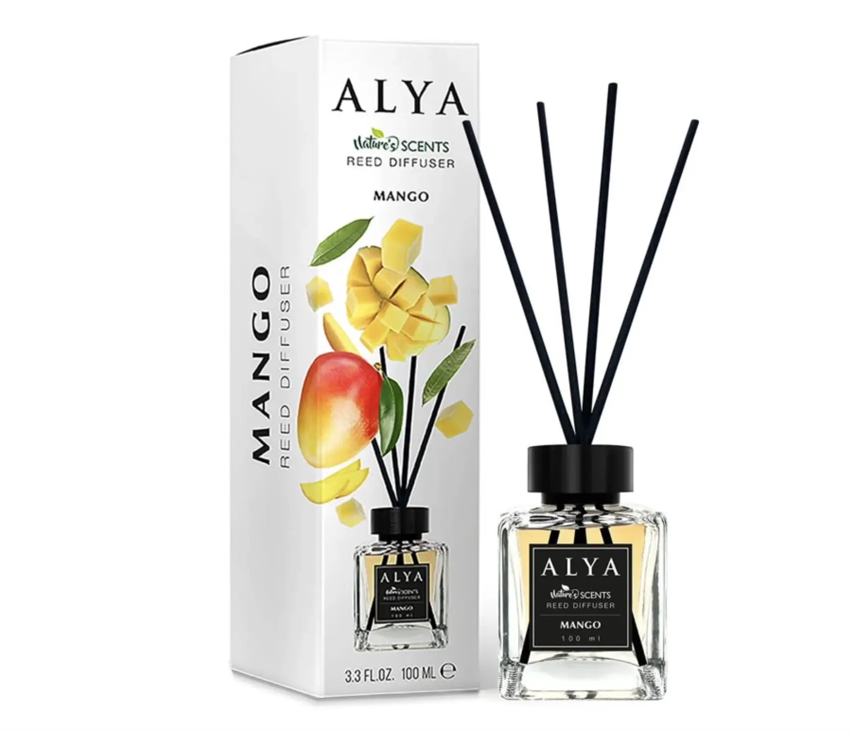 Alya Reed Diffuser Air Freshener – Long Lasting Home Fragrance for Bedroom, Bathroom & Living Room Reusable Glass Bottle Aroma