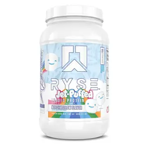 RYSE Loaded Protein Powder - Jet-Puffed Marshmallow - 25g Whey Protein Isolate & Concentrate with Prebiotic Fiber & MCTs - Low Carb, Low Sugar, Digestive-Friendly - 27 Servings / 2 lb Tub