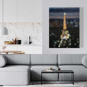 Begin Home Decor C1RC3648PY5ZCG 36 x 48 in. Paris in the Rain - Black Contemporary Canvas Art