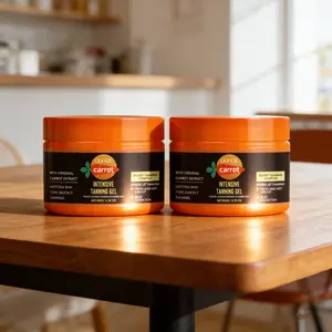 2-Pack Carrot Bronzing Gel (150g*2), Hydrating Lightweight Absorbent, Nourishing Skin Care, Bronze Color Bronzer & Tanning Gel