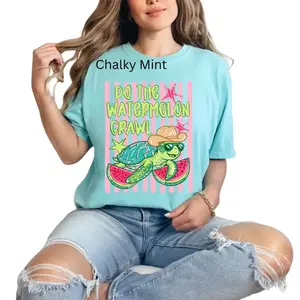 Do the Watermelon Crawl, Striped Turtle Summer, Preppy Turtle, Summer Fruit, Cowboy Turtle, Vacation, Turtle T-shirt
