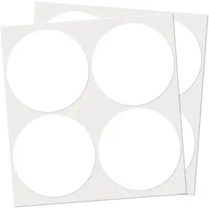 40 count Dot Stickers 4" Round Labels Large Circle Color Coding Moving  Price Tags for Office Classroom  Yard  Line up White