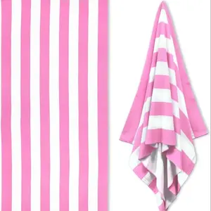 Striped Print Microfiber Beach Towel, Quick-Dry Lightweight Bath Towel, Yoga Beach Travel Camping, Unisex Modern Style, Striped Pattern Towel, Quick Drying Towel