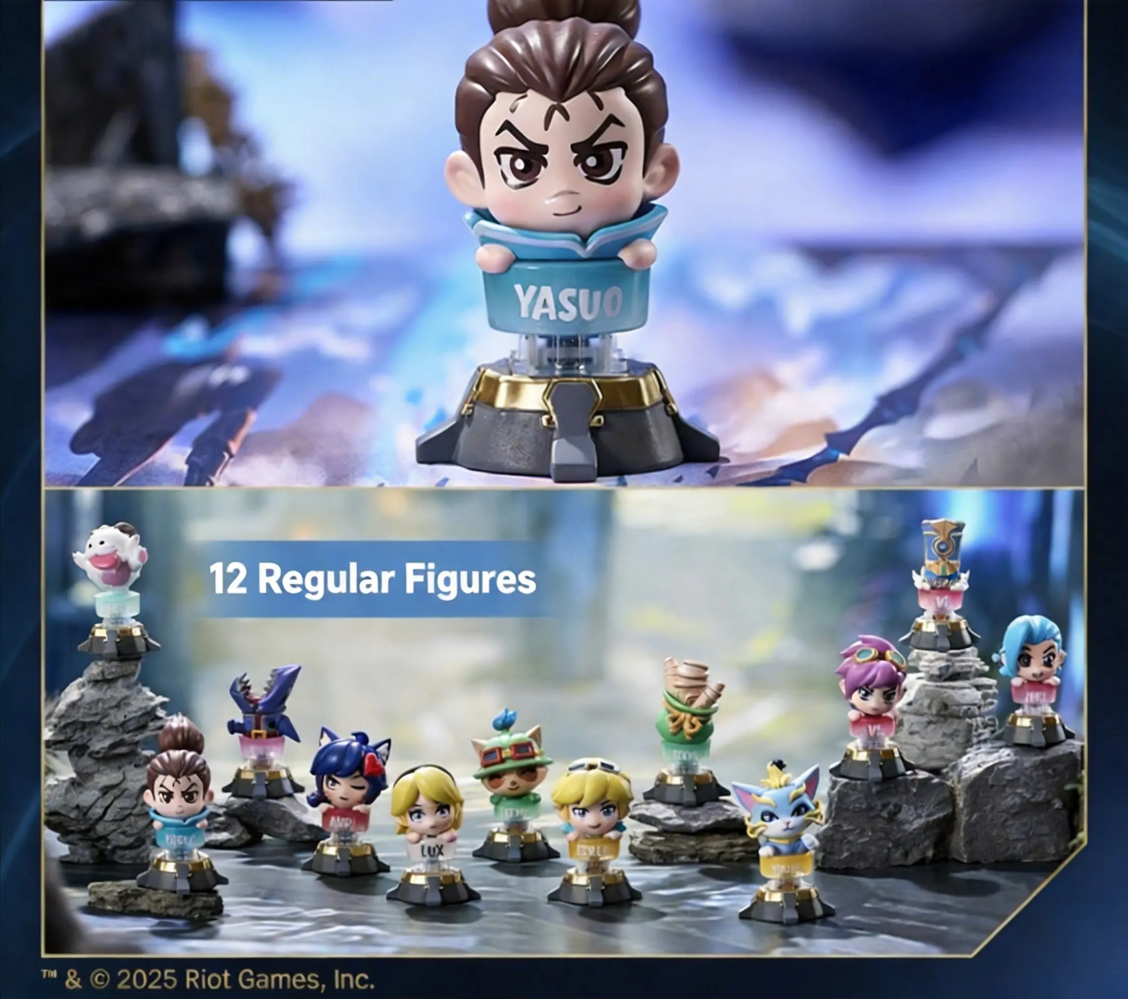 MINISO Authentic League of Legends Key Series Blind Box - Single Box Vinyl Figurines, Collecting Keycap Ornament, Trendy Stress-Relief Toy, Birthday Gift Set, Back To School