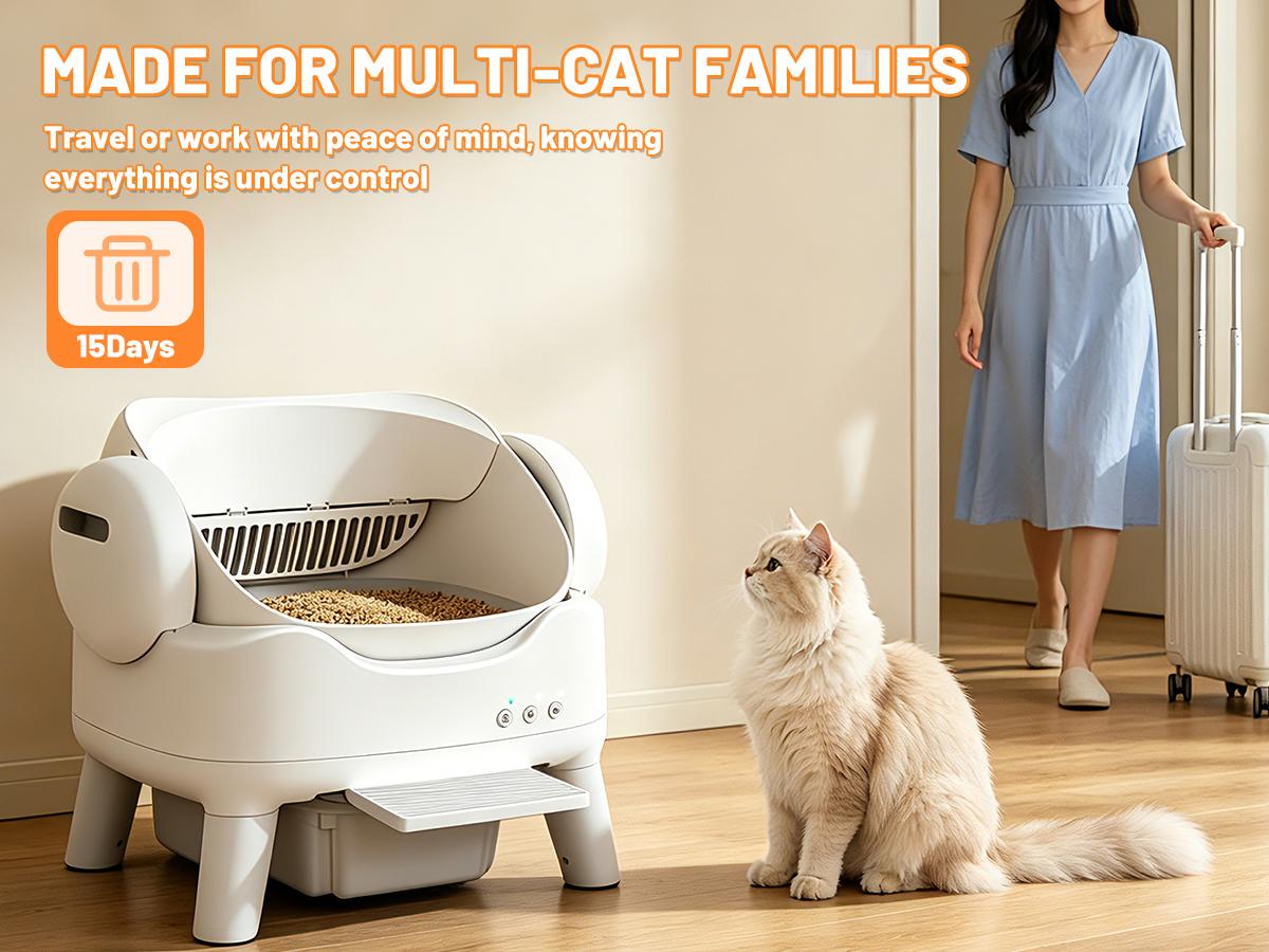 Smart Self-Cleaning Cat Litter Box | Automatic Litter Robot Box, Large Open-Top, Anti-Pinch & Safety Sensors, Easy Step for Senior Cats, Multi-Cat Friendly, Indoor Pet Hack #SummerVibes #PetLovers Smart Self-Cleaning Cat Litter Box | Automatic Litter Robot Box, Large Open-Top, Anti-Pinch & Safety Sensors, Easy Step for Senior Cats, Multi-Cat Friendly, Indoor Pet Hack #SummerVibes #PetLovers