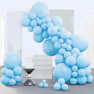 PartyWoo Blue Balloons 140pcs Different Sizes of 18 12 10 5 Inch Balloon Arch Kit Garland for Birthday Gender Reveal Boy Baby Shower Graduation Bachelorette Party Decorations Blue-Y4