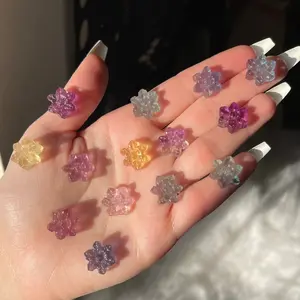 Mini Fluorite Crystal Snowflake Carvings (1)