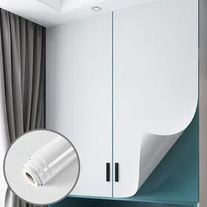 Solid Color Self-adhesive Wallpaper, 1 Count Thickened Solid Color Glossy Wall Sticker, Waterproof & Oil-proof Wall Decal for Kitchen, Bathroom, Desktop, Cabinet