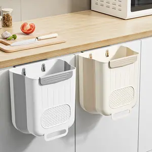 Foldable Kitchen Trash Can - Collapsible Waste Bin，Space Saving Small Trash Can for Kitchen Cabinet, Bathroom or Office