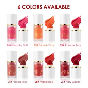 Two-In-One Liquid Blush & Lipstick, Matte Natural Finish, Brightening Contouring Makeup, Available in 6 Colors, Travel Essential