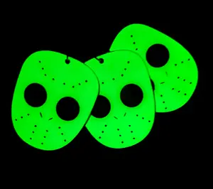 Hockey Mask Keychain -2.5 Inch - Glow in the Dark