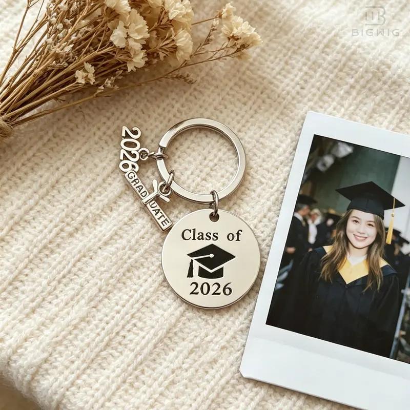 Class of 2026 Graduation Keychains Keyring Gruduation Party Favors Gifts Share with Classmates for Her Him
