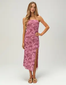 RSQ Womens Mesh Tube Midi Dress