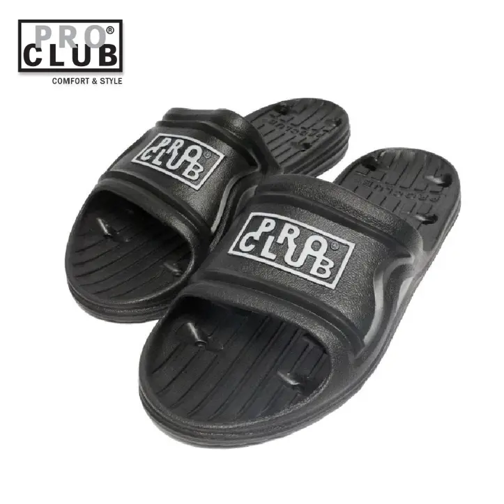 PROCLUB Men's Shower Slipper Casual Sandal with PRO CLUB Logo Water-Proof Non-Slippery Shoes Perfect Shower Sandal Indoors Outdoors Summer Winter