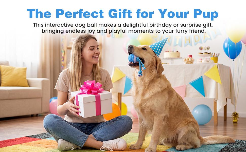 Interactive Dog Toys with Motion Activated, Squeaky Dog Toy Active Rolling Ball, Ball for Daily Training,Used for small dogs and cats , pet accessories, cute pet toys(2.95*2.95*4.33inch)