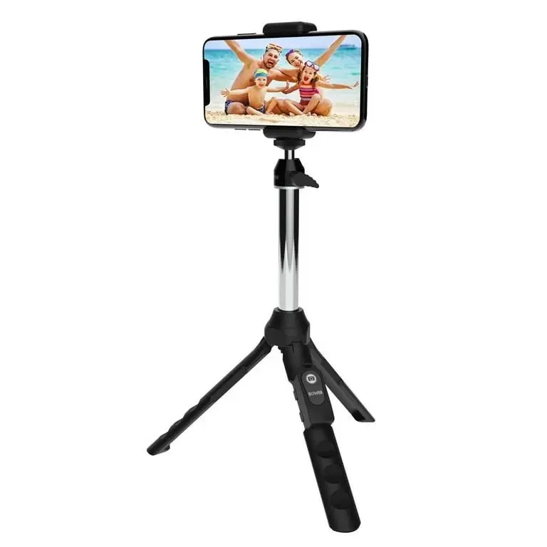 BOWER 6-in-1 Smart Multi-Pod, Extendable Bluetooth Selfie Stick Tripod for Mobile Phones, Camera Accessories