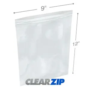212 MAIN Organizer Storage Zip Lock Bags, 9 x 12 in, 0.002 Gauge - Case of 1000, Organizer Storage Bag