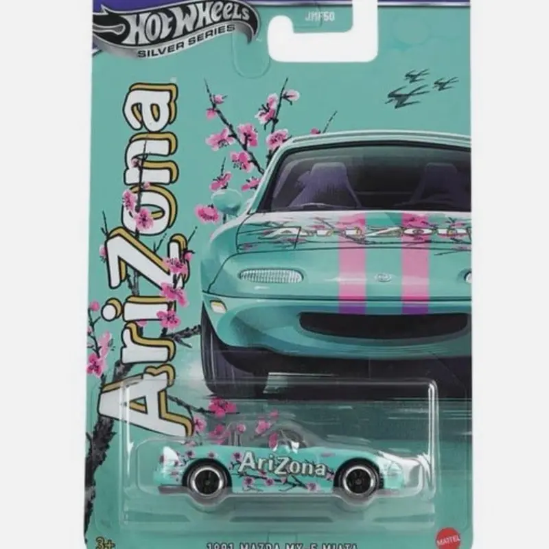 Rare New Hot Wheels Silver Series 1991 Mazda MX-5 Miata AriZona Tea JMF50