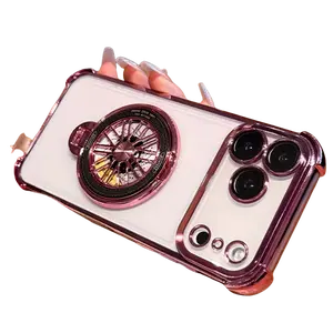 Phone Case - The New Generation of Stress-Relief Gyroscope Phone Cases Is Compatible with Iphone 17, 16, 15, 14, 13, 12, 11 Plus, Pro, And Max Air red light screen protector Frosted Cross Crown film protective junk